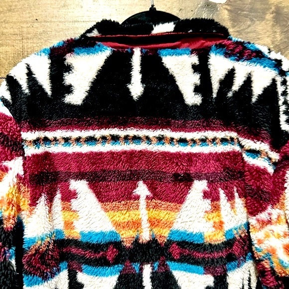 EUC Hooey Brand Aztec Patterned Fleece Pullover Top Sz L - Picture 15 of 16